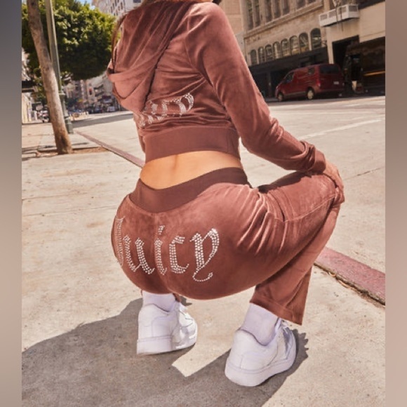 OG BIG BLING VELOUR TRACK PANTS - Picture 1 of 9